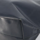 PRADA Tote Bag Enamel Navy Silver Auth 146022-16