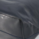 PRADA Tote Bag Enamel Navy Silver Auth 146022-18