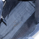 PRADA Tote Bag Enamel Navy Silver Auth 146022-8