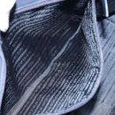 PRADA Tote Bag Enamel Navy Silver Auth 146022-24