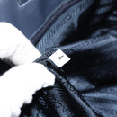 PRADA Tote Bag Enamel Navy Silver Auth 146022-10