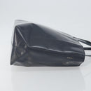 PRADA Tote Bag Enamel Navy Silver Auth 146022-3