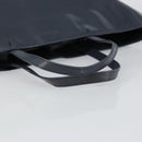 PRADA Tote Bag Enamel Navy Silver Auth 146022-6