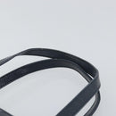 PRADA Tote Bag Enamel Navy Silver Auth 146022-15