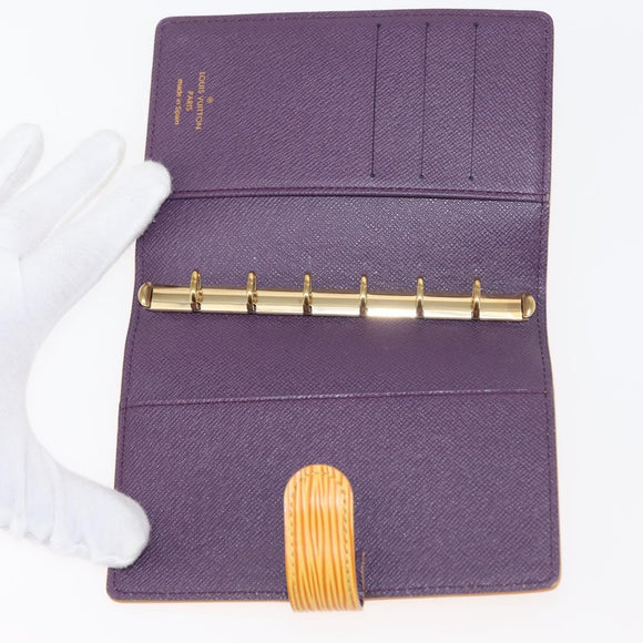 LOUIS VUITTON Epi Agenda PM Day Planner Cover Yellow R20059 LV Auth 146025