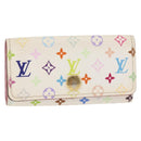 LOUIS VUITTON Monogram Multicolor Multicles 4 Key Case White M93731 Auth 146034-1