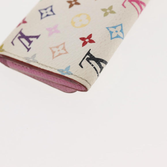 LOUIS VUITTON Monogram Multicolor Multicles 4 Key Case White M93731 Auth 146034