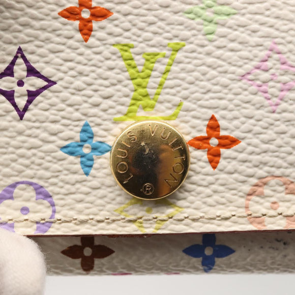 LOUIS VUITTON Monogram Multicolor Multicles 4 Key Case White M93731 Auth 146034