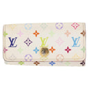 LOUIS VUITTON Monogram Multicolor Multicles 4 Key Case White M93731 Auth 146034-13
