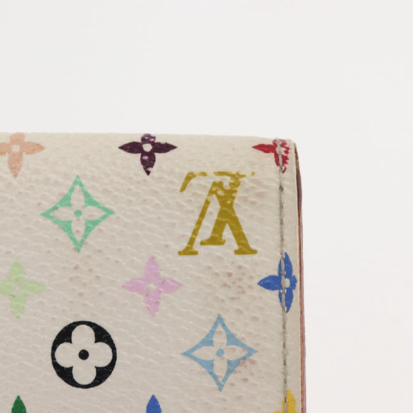 LOUIS VUITTON Monogram Multicolor Multicles 4 Key Case White M93731 Auth 146034