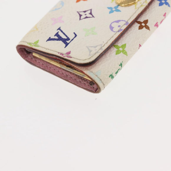LOUIS VUITTON Monogram Multicolor Multicles 4 Key Case White M93731 Auth 146034