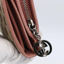 GUCCI GG Canvas Long Wallet Beige 233024 Auth 146036-12