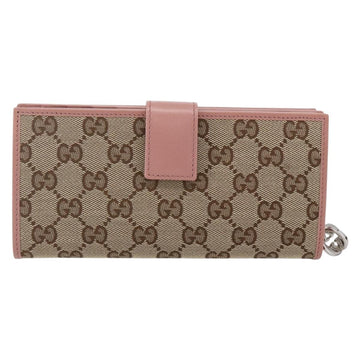 GUCCI GG Canvas Long Wallet Beige 233024 Auth 146036 - 0
