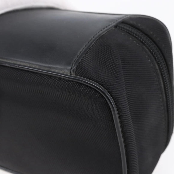 GUCCI Bamboo Vanity Hand Bag Nylon Black Silver 032 1956 0151 Auth 146043