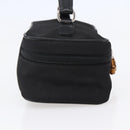 GUCCI Bamboo Vanity Hand Bag Nylon Black Silver 032 1956 0151 Auth 146043-3
