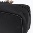 GUCCI Bamboo Vanity Hand Bag Nylon Black Silver 032 1956 0151 Auth 146043-8