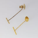 Christian Dior Nek Tie Pin Titanic metal 2Set Gold Tone Auth 146044-5