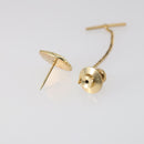 Christian Dior Nek Tie Pin Titanic metal 2Set Gold Tone Auth 146044-6