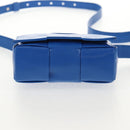 BOTTEGA VENETA MAXI INTRECCIATO Cassette Shoulder Bag Leather Blue Auth 146045V-5