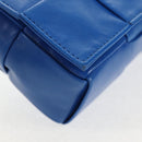 BOTTEGA VENETA MAXI INTRECCIATO Cassette Shoulder Bag Leather Blue Auth 146045V-10