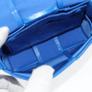 BOTTEGA VENETA MAXI INTRECCIATO Cassette Shoulder Bag Leather Blue Auth 146045V-11