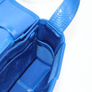 BOTTEGA VENETA MAXI INTRECCIATO Cassette Shoulder Bag Leather Blue Auth 146045V-20