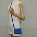 BOTTEGA VENETA MAXI INTRECCIATO Cassette Shoulder Bag Leather Blue Auth 146045V-23