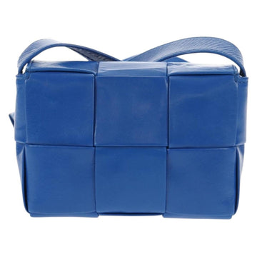 BOTTEGA VENETA MAXI INTRECCIATO Cassette Shoulder Bag Leather Blue Auth 146045V - 0