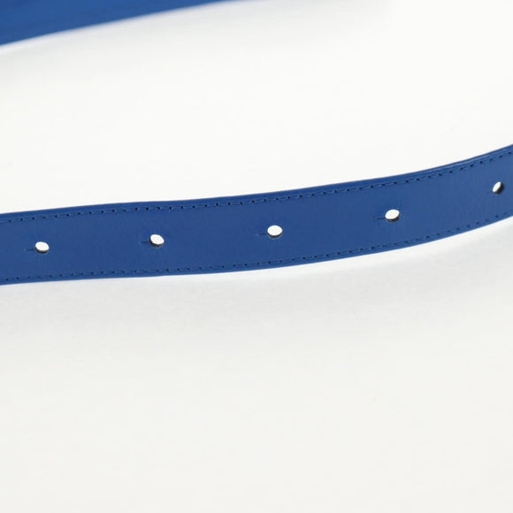 BOTTEGA VENETA MAXI INTRECCIATO Cassette Shoulder Bag Leather Blue Auth 146045V