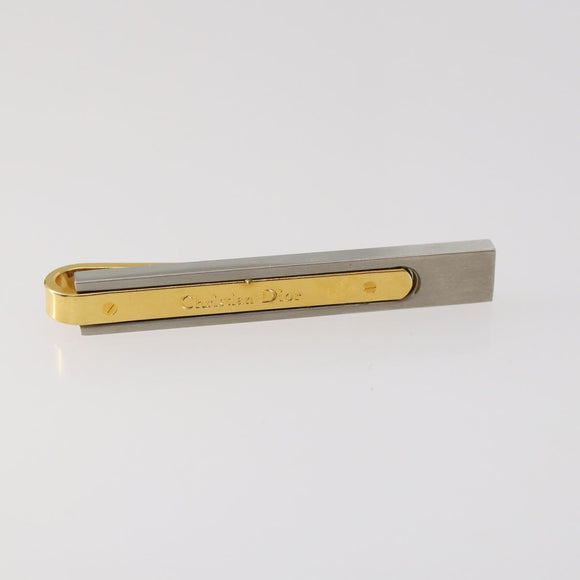 Christian Dior Nek Tie Pin Cuffs metal 2Set Gold Tone Auth 146047