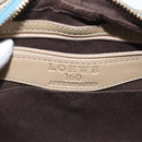 LOEWE 160th Anniversary Model Hand Bag Suede Turquoise Blue Gold Auth 146049V-19