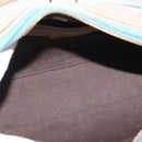 LOEWE 160th Anniversary Model Hand Bag Suede Turquoise Blue Gold Auth 146049-10