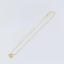 Christian Dior Rhinestone CD Logo Necklace metal Gold Tone Auth 146052-2