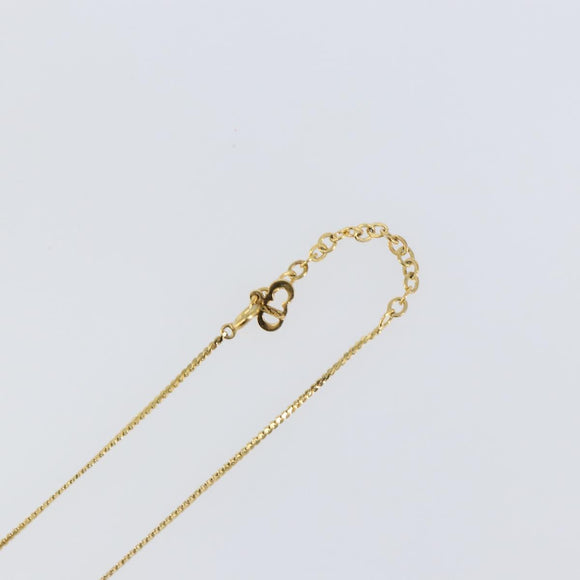 Christian Dior Rhinestone CD Logo Necklace metal Gold Tone Auth 146052