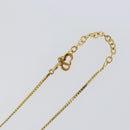 Christian Dior Rhinestone CD Logo Necklace metal Gold Tone Auth 146052-6