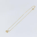 Christian Dior Rhinestone CD Logo Necklace metal Gold Tone Auth 146052-7