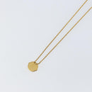 Christian Dior Rope Circle CD Logo Necklace metal Gold Tone Auth 146053-10