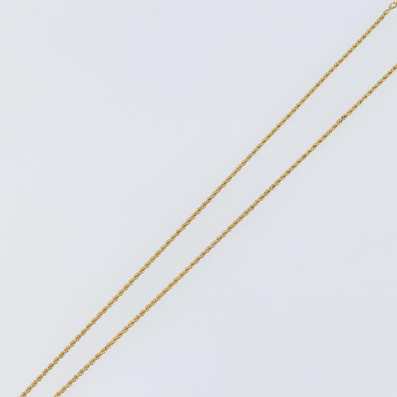 Christian Dior Rope Circle CD Logo Necklace metal Gold Tone Auth 146053