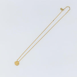 Christian Dior Rope Circle CD Logo Necklace metal Gold Tone Auth 146053 - 0