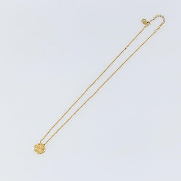 Christian Dior Rope Circle CD Logo Necklace metal Gold Tone Auth 146053 - 0