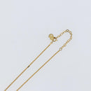 Christian Dior Rope Circle CD Logo Necklace metal Gold Tone Auth 146053-6