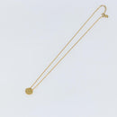 Christian Dior Rope Circle CD Logo Necklace metal Gold Tone Auth 146053-9