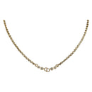 Christian Dior Rhinestone CD logo Necklace metal Gold Tone Auth 146055-1