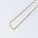 Christian Dior Rhinestone CD logo Necklace metal Gold Tone Auth 146055-10