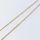 Christian Dior Rhinestone CD logo Necklace metal Gold Tone Auth 146055-11