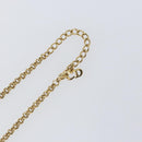 Christian Dior Rhinestone CD logo Necklace metal Gold Tone Auth 146055-13