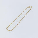 Christian Dior Rhinestone CD logo Necklace metal Gold Tone Auth 146055-2