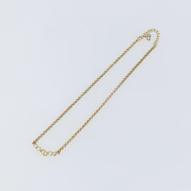 Christian Dior Rhinestone CD logo Necklace metal Gold Tone Auth 146055 - 0
