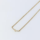 Christian Dior Rhinestone CD logo Necklace metal Gold Tone Auth 146055-4