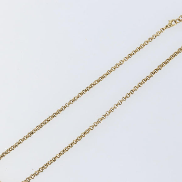 Christian Dior Rhinestone CD logo Necklace metal Gold Tone Auth 146055